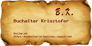 Buchalter Krisztofer névjegykártya