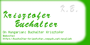 krisztofer buchalter business card